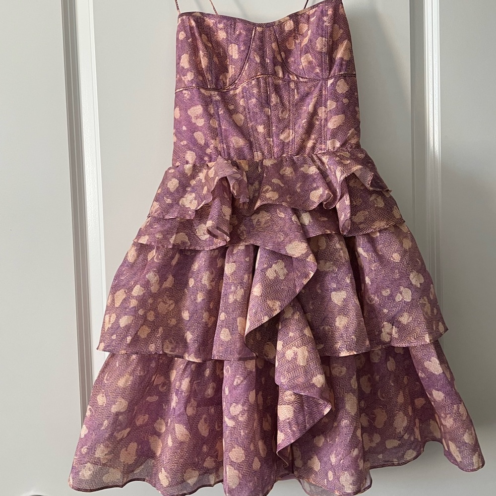 Celina Dress in Lavender Handprint Dot - Picture 4 of 11